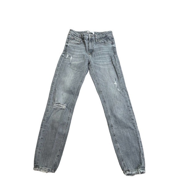 Zara's Women's Denim Collection Size 4 Distressed Gray Jeans - Picture 2 of 6